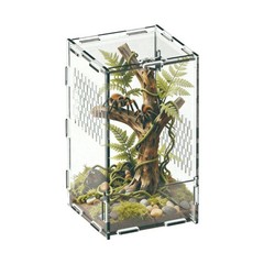 Amphibian Breeding Box Convenient Terrarium with Front Opening Door For Spiders