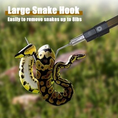 41.6″ Snake Hook Reptile Catcher Stick Tongs Rattlesnakes Grabber Pick-up Han…