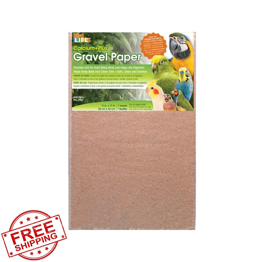 Penn-Plax 7pk Gravel Paper 11×17 Bird Cage Liner BA639