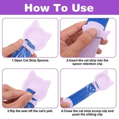 Cat Treat Spoon Squeeze Feeders, Multi-Function Kitten Strip for Wet Food