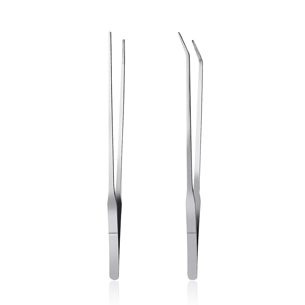 Feeding Tongs 2pcs Stainless Steel Aquarium Long Tweezers 27cm/10.6 inches St…