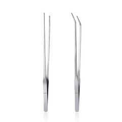 Feeding Tongs 2pcs Stainless Steel Aquarium Long Tweezers 27cm/10.6 inches St…