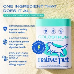 Colostrum for Dogs Bovine Colostrum Powder Dog Allergy Relief, Itchy Skin R…