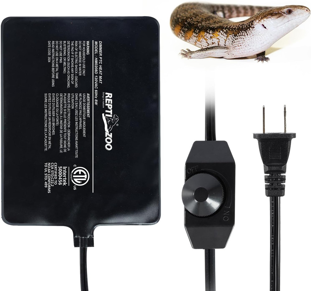 6″ X 8″ Reptile Heat Pad Fast Heating Pad with Adjust Knob 8W Reptile Heat Mat f