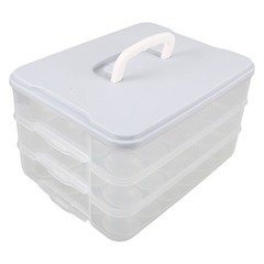 Stackable Egg Cartons Clear Holder Tray with Lid Container for Refrigerator