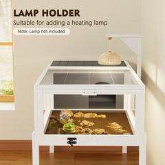 Large Wooden Reptile Habitat with Observation Window & Lamp Holder