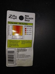 Zilla Mini Halogen Lamp Reptile Bulb 25-Watt Day White