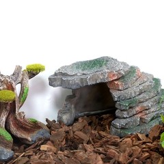Gecko Hide Shale Scape Step Ledge Reptile Cave for Leopard Gecko Lizard