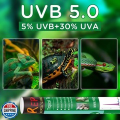 REPTI HOME T8 UVB Reptile Light 30W 5.0, UVA Light Bulb for Reptiles, Lamp Tu