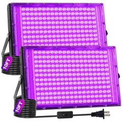 JNGMAIR 200W 2 Pack Black Light IP66 Waterproof with Switch +