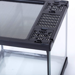 Mini Reptile Glass Terrarium,Front Opening Door Full View Visually Appealing Min