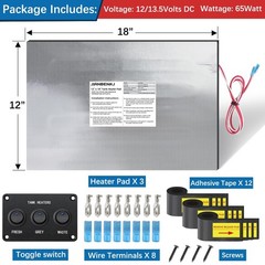 RV Tank Heater Pad 12V/13.5V,12″x18″ 3PCS RV Holding Tank Heater Pad with Aut…