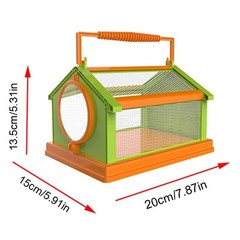 Insect Critter Case Plastic Insect Cage with Handle Easy to Observe for Bugs
