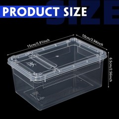 8 Pcs Reptile Breeding Box – Clear Plastic Terrarium for Bearded Dragon, Gecko,