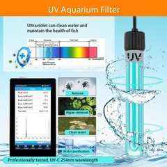 hygger Aquarium U-V Filter for 10-40 Gallon Tank, Submersible 12W Pump Filter…
