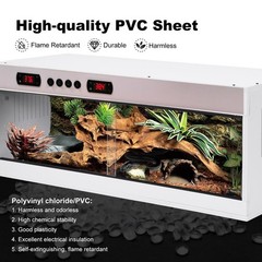 Reptile Terrarium Up to 39.4″x15.8″x15.8″ Stackable Enclosure Snake Tank Cage