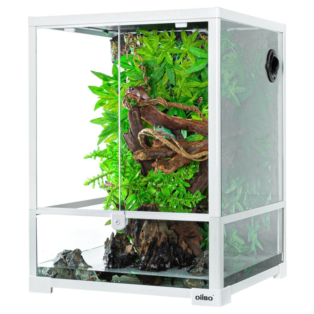 30 Gallon Reptile Tank 18″ x 18″ x 24″ Reptile Terrarium, Full View Glass Ter…