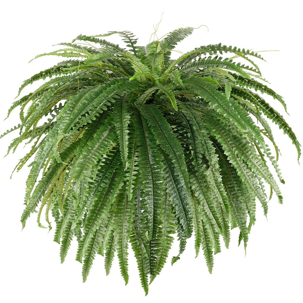 Single Silky 50″ Artificial Fern Plant, Large Fake Fern with 116Fronds, Reali…