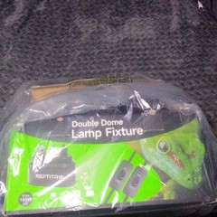 Reptitrip Double Dome Lamp Fixture Max 160W Heat & Light Emitting for Reptiles