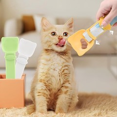 3PCS Cat Strip Feeder Spoon Cute Cat Head Lickable Treat Puree Dispenser