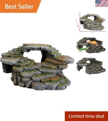 Reptology Shale Scape Step Ledge & Cave Hideout – Decorative Resin for Aquari…