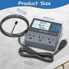 3-in-1 Temperature Humidity Timer Controller Greenhouse Reptile Plant Care New