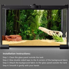 YongFoto Reptile Tank Terrarium Background 48×20 inch Tropical Rainforest Jun…