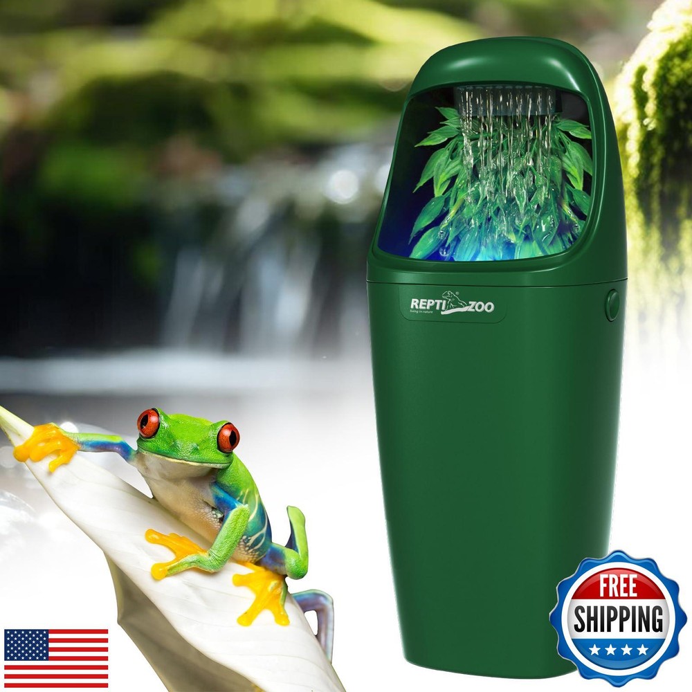 REPTIZOO Reptile Water Dispenser Automatic Chameleon Drinking Fountain with I