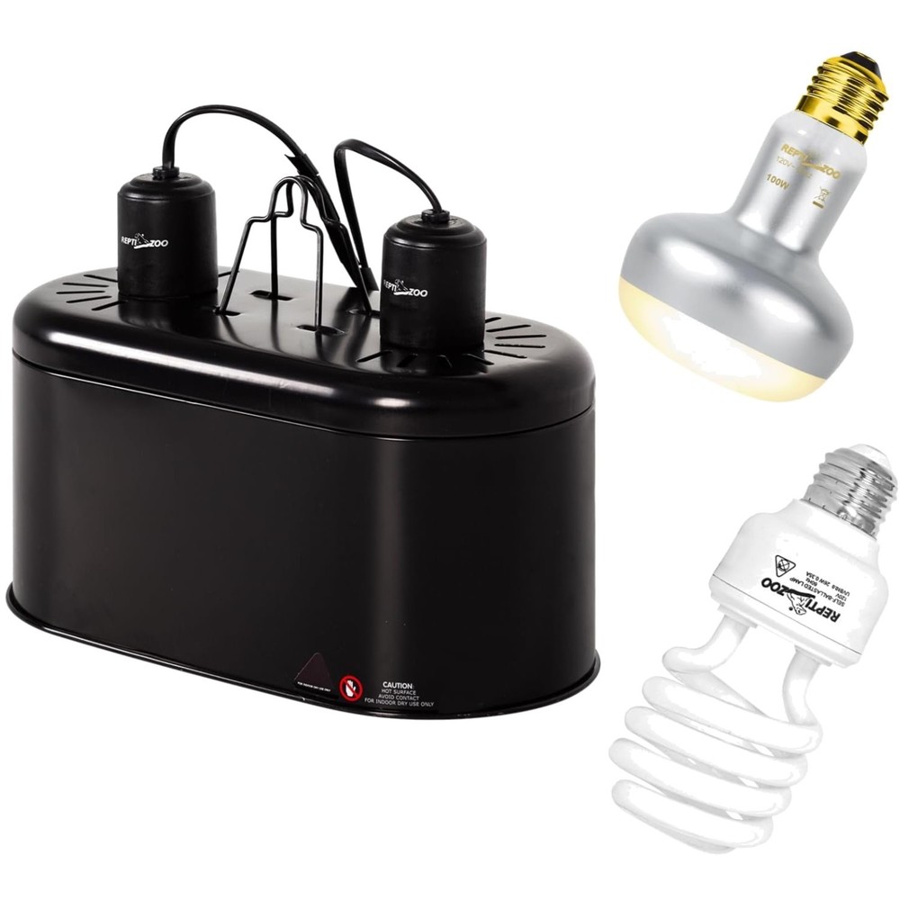 Reptile Heat Lamp Combo Pack with Dual Reptile Lig