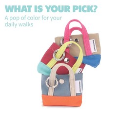 Dog Poop Bag Holder for Leash with 1 Waste Bag Roll, Canvas