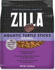 Zilla Pet Aquatic Turtle Sticks, Natural with Added Vitamins and Minerals, Nutri