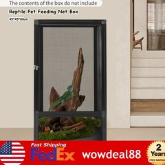 Freestanding Reptile Pet Feeding Net Box Aluminum Alloy Feeding Net Box 80cm