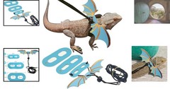 Stylish Blue Harness for Bearded Dragons – 3 Sizes for Safe Outdoor Walks