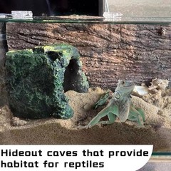 Reptile Hideout Large Tortoise Cave Resin Rock Reptile Basking Platform