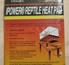 iPower Reptile Terrarium Heat Heating Pad for Underneath 1-5 Gallon Glass Tank