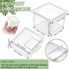 20 Pcs Insect Spider Terrariums Breeding Box Small Reptile Hatching Container