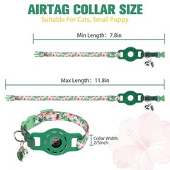 Hawaii AirTag Cat Collar, Breakaway Anti-Suffocation Elastic Kitten Collar wi…