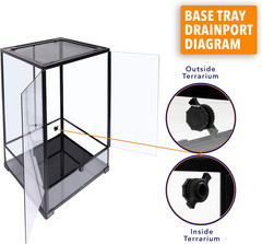 , 24Lx18Wx36H Tall Medium Terrarium; Easy Assembly