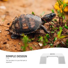 White Floating Turtle Terrace Ramp for Turtle Tank Climbing and Basking Use