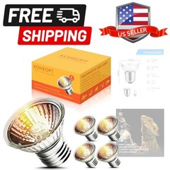 4-Pack 25W UVA Bulbs, Fit E26 Heat Reptile Lamp, Light Turtle Heat Lamp for R…