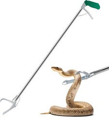 Durable 47″ Stainless Steel Snake Tongs – Essential Tool for Reptile Enthusiasts