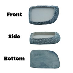 Reptile Feeding Dish, Water Dish and Food Bowl, Resin Rock Reptile Feeding Te…