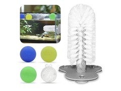 Turtle Tank Accessories Set Detachable Shell Cleaning Brush & 3 Floating Balls