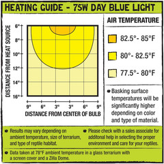 Incandescent Day Blue Light Bulb for Reptiles 75 Watt – Pack of 4