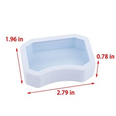 10 Pack Reptile Water Food Bowl, Plastic Terrarium Worm Dish White black