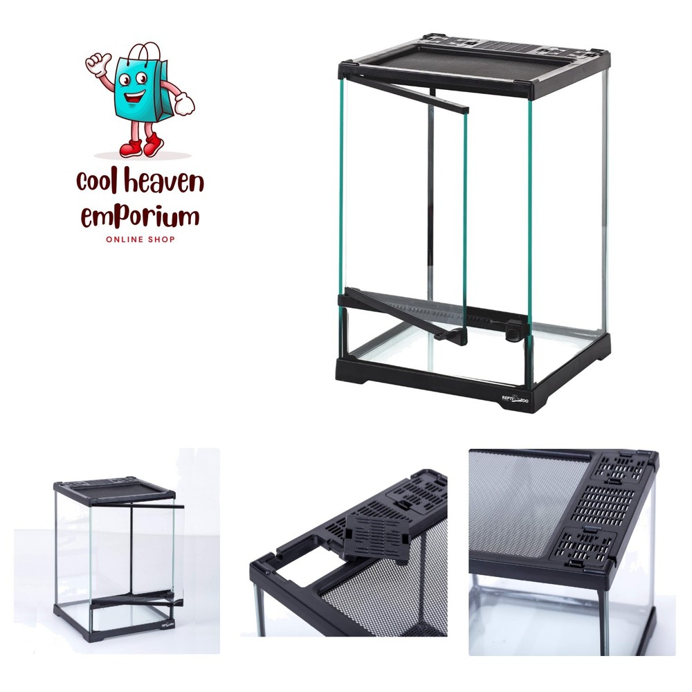 Mini Reptile Glass Terrarium,Front Opening Door Full View Visually Appealing …