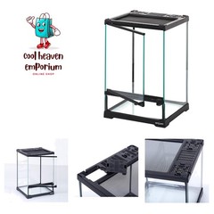 Mini Reptile Glass Terrarium,Front Opening Door Full View Visually Appealing …