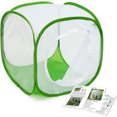 Insect and Butterfly Habitat Cage Terrarium Pop-up 12 X 12 X 12 Inches,Polyester