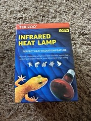 Tekizoo infrared heat bulb, 100W Reptiles, Baby Chicks