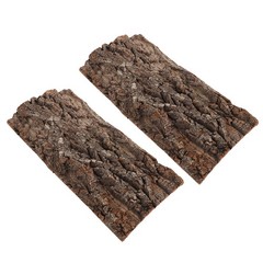 2pcs Cork Tile Background Bark Reptile Tank Backdrop Terrarium Wall Decor